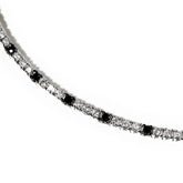 Tennis bracelet with 1.50ct black diamonds in 18K gold